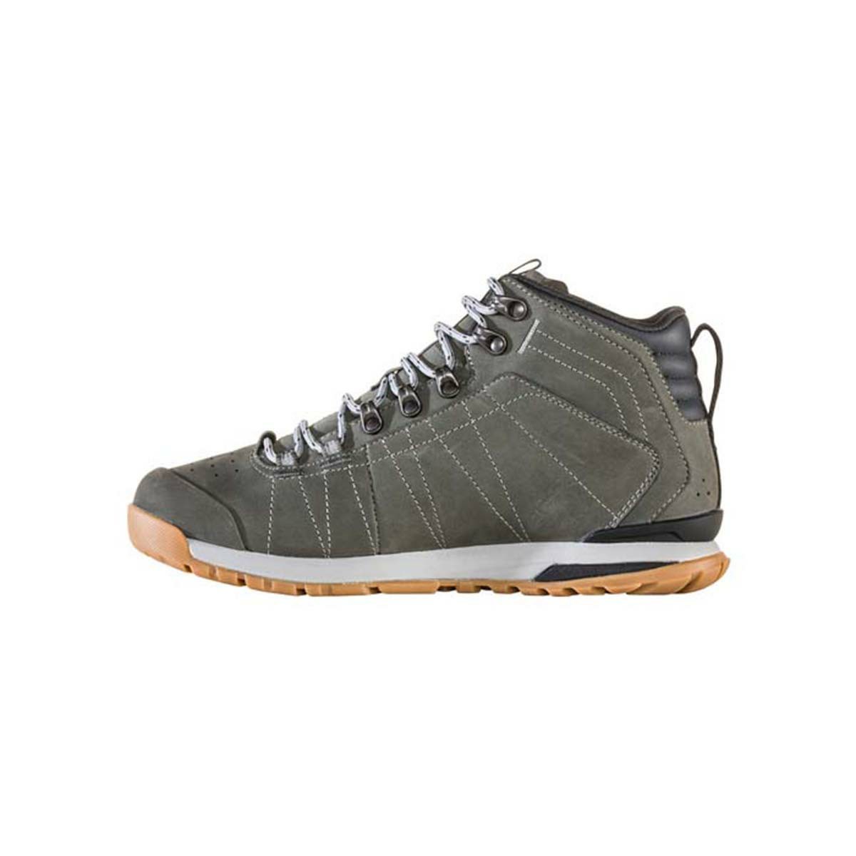 Men's Oboz Bozeman Mid Leather Walking Shoes Grey | AN7152498