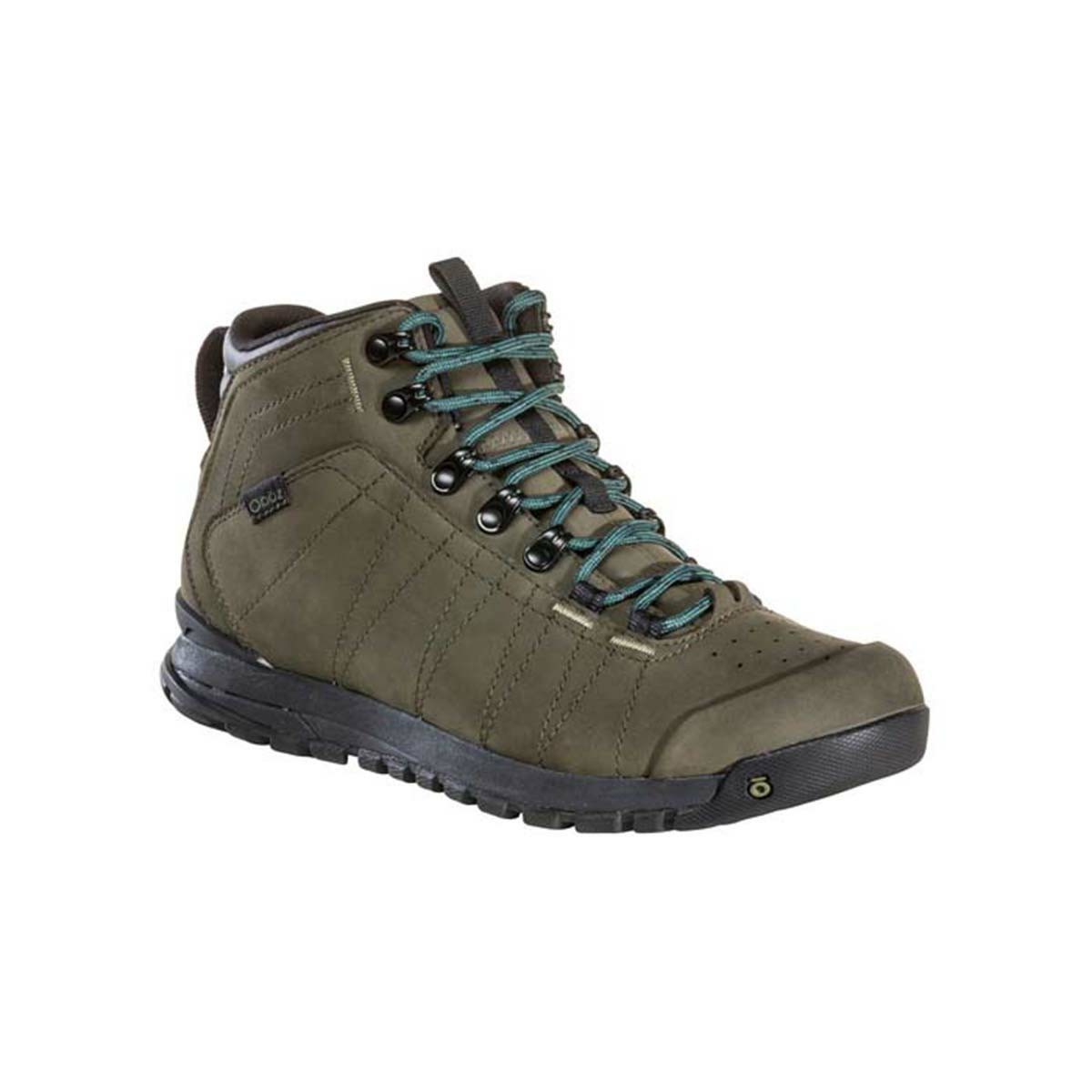 Men's Oboz Bozeman Mid Leather Walking Shoes Olive | JN8074621