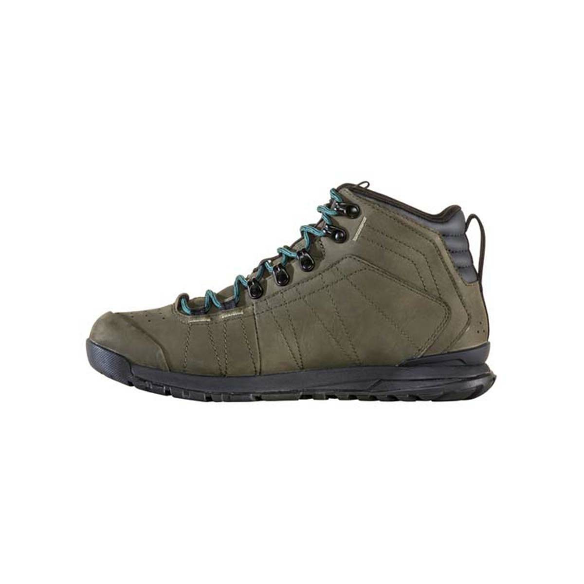 Men's Oboz Bozeman Mid Leather Walking Shoes Olive | JN8074621