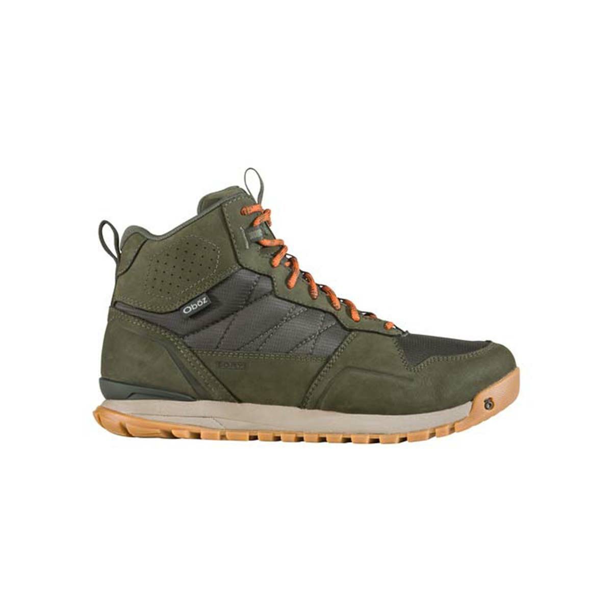 Men's Oboz Bozeman Mid Waterproof Walking Shoes Deep Green | HU5134086