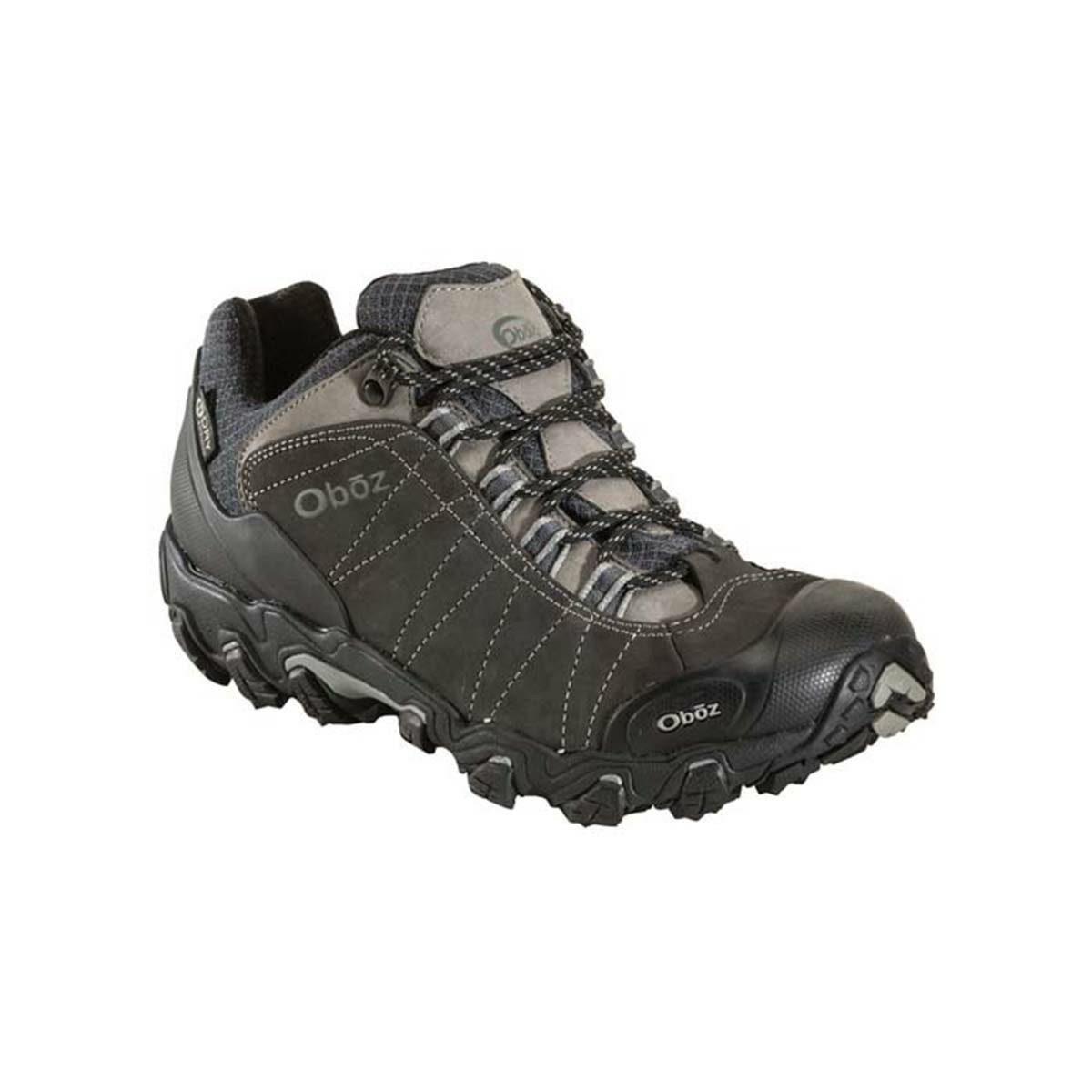 Men's Oboz Bridger Low Waterproof Hiking Boots Dark Grey | LN7148026