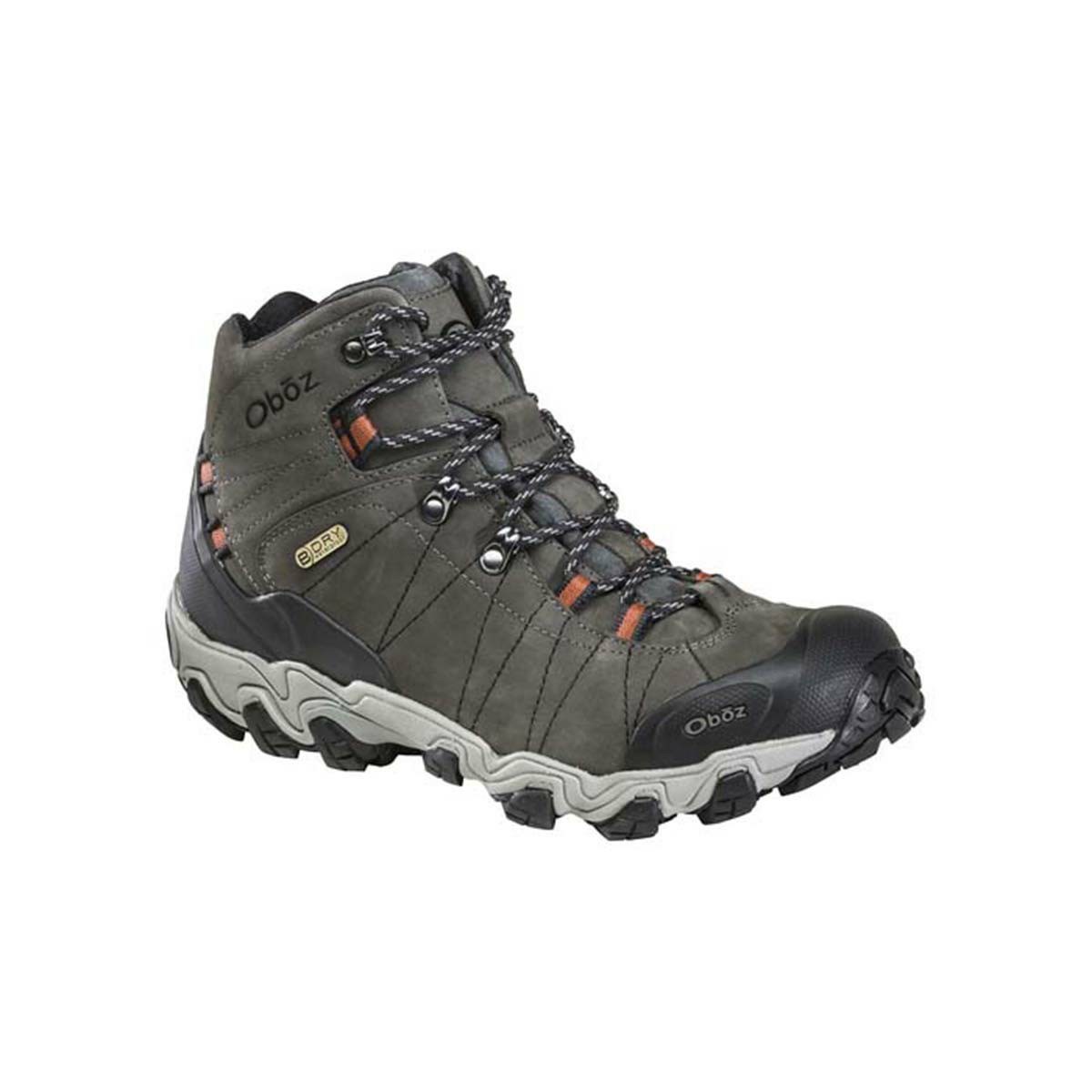 Men\'s Oboz Bridger Mid Waterproof Hiking Boots Grey | KH6834079