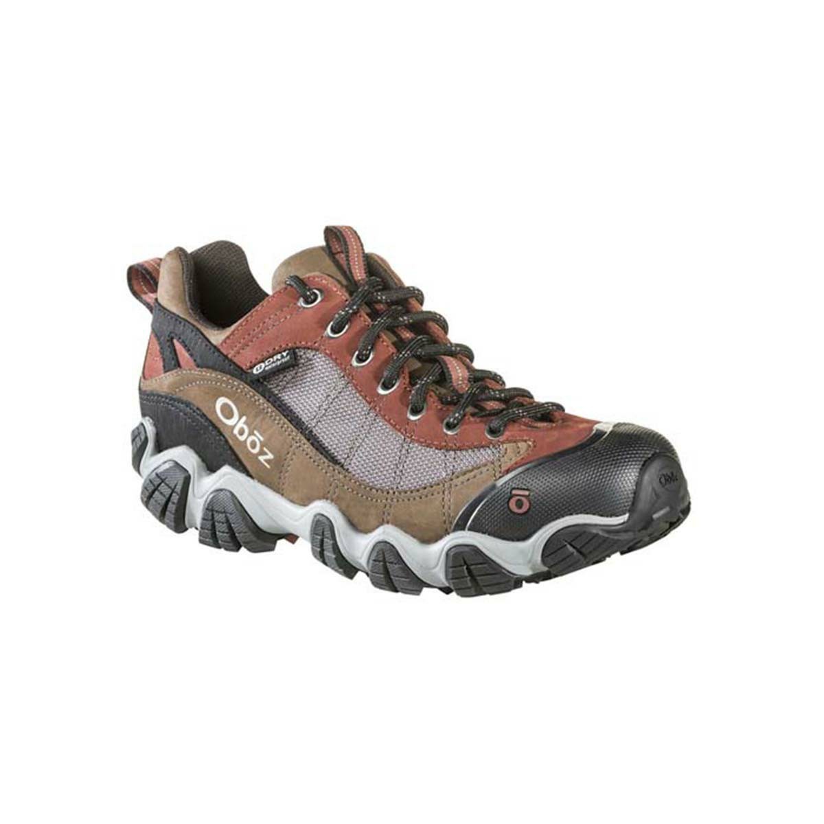 Men's Oboz Firebrand II Low Waterproof Hiking Boots Brown / Red | TR7389624