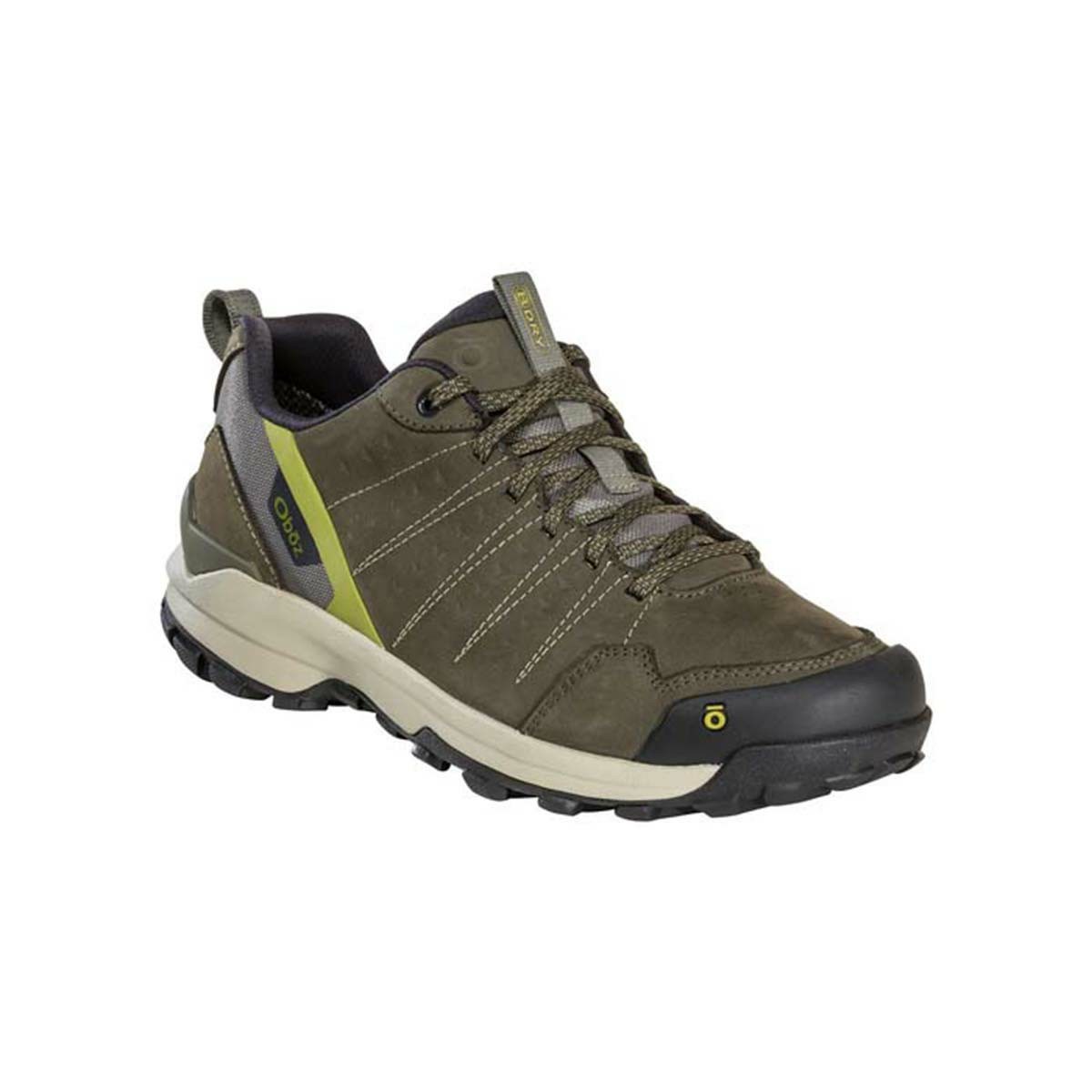 Men's Oboz Sypes Low Leather Waterproof Hiking Boots Olive | IV1359274