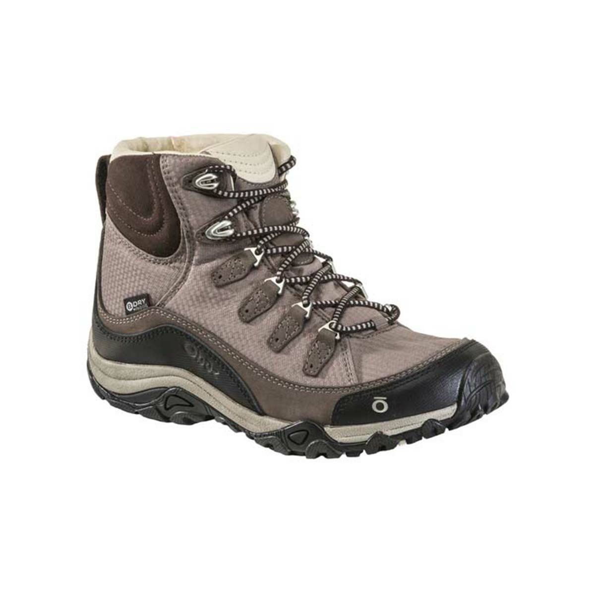 Women's Oboz Juniper Mid Waterproof Hiking Boots Beige | XV7961342