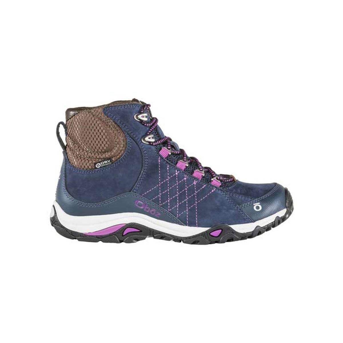 Women's Oboz Sapphire Mid Waterproof Hiking Boots Navy | LH0643257