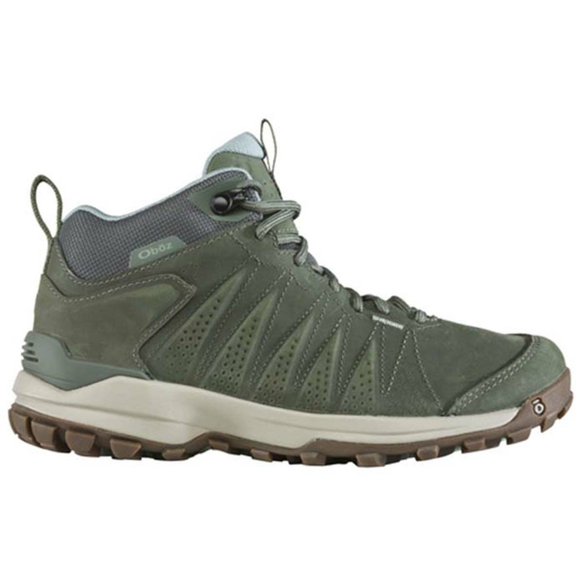 Women's Oboz Sypes Mid Leather Waterproof Walking Shoes Olive | HG0729684