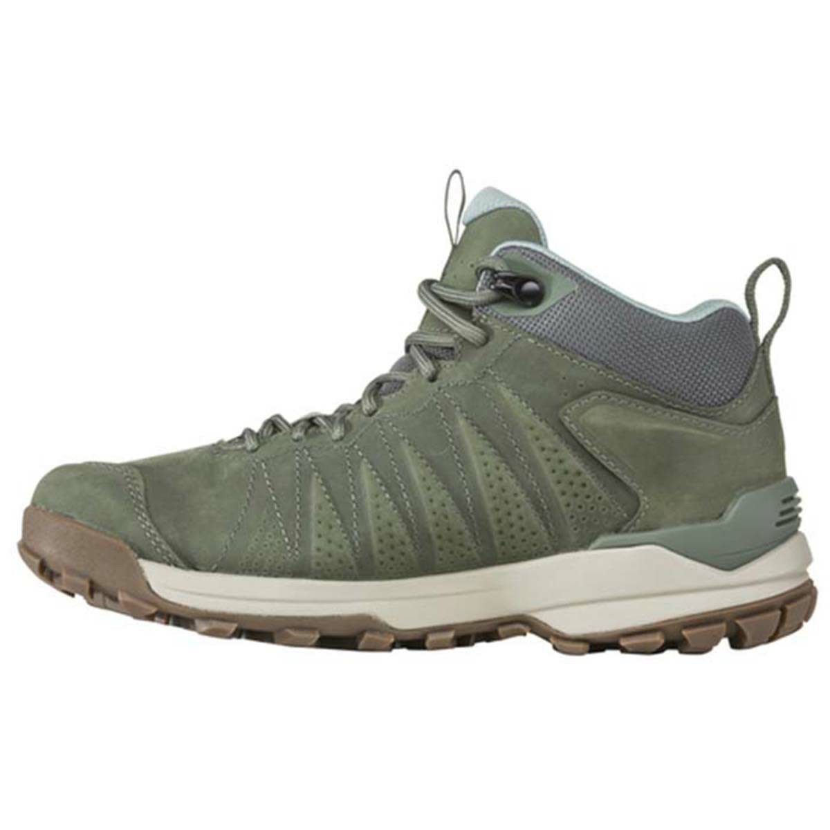 Women's Oboz Sypes Mid Leather Waterproof Walking Shoes Olive | HG0729684