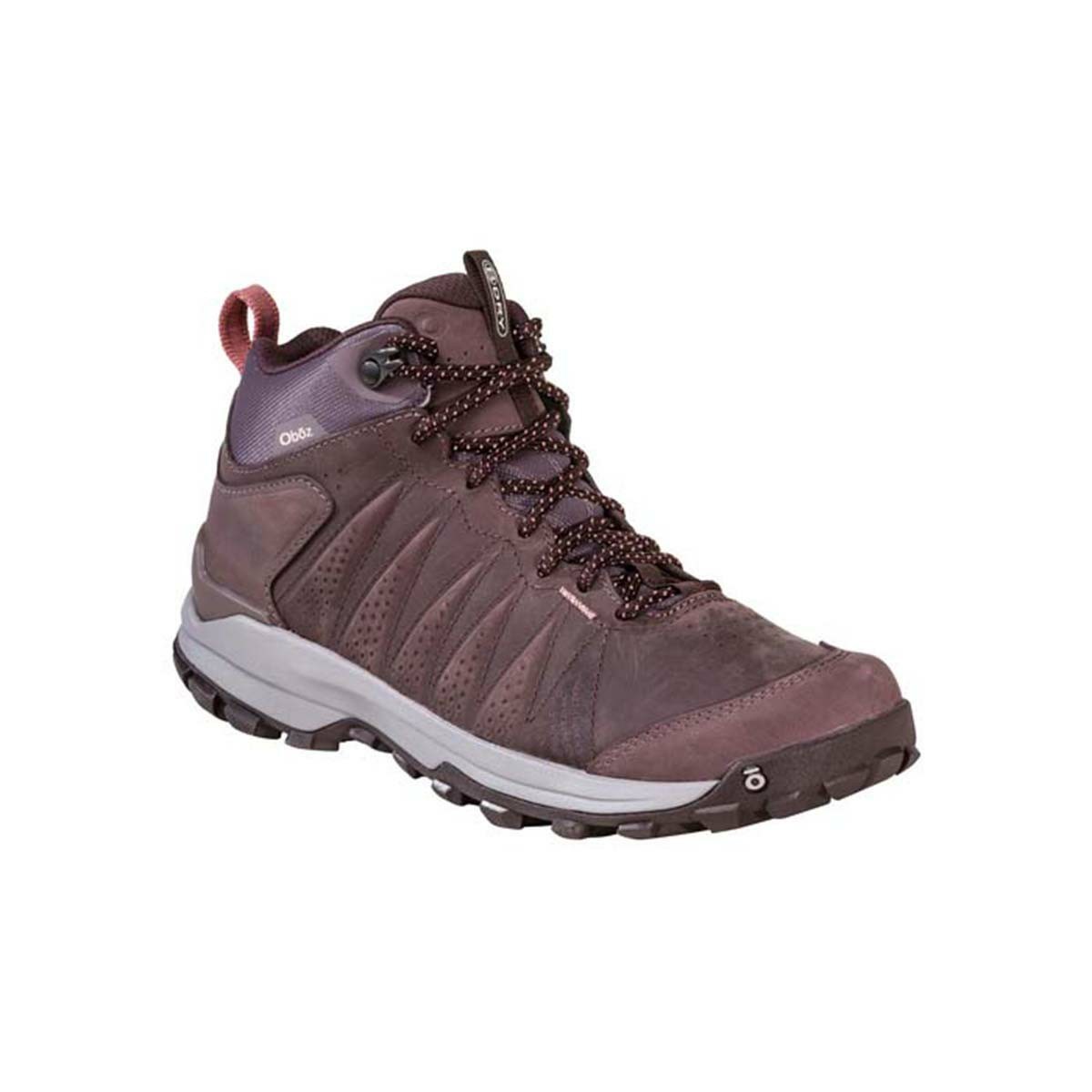 Women's Oboz Sypes Mid Leather Waterproof Hiking Boots Purple | UV4382590