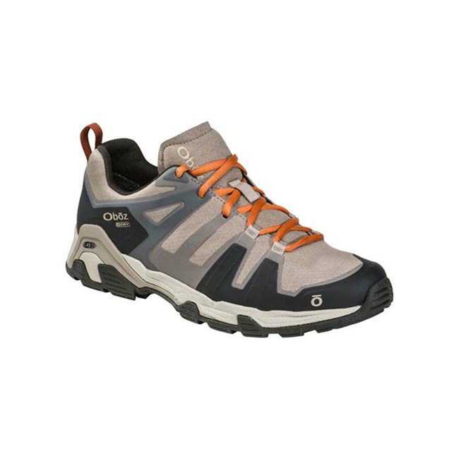 Men's Oboz Arete Low Waterproof Hiking Boots Olive / Grey | MI8543769