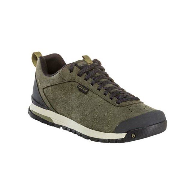 Men's Oboz Bozeman Low Leather Walking Shoes Olive | DH5384960