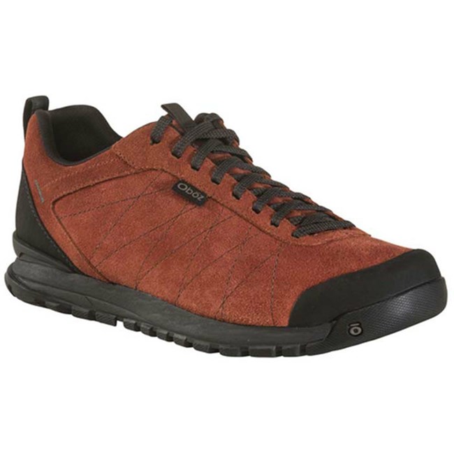 Men's Oboz Bozeman Low Leather Walking Shoes Dark Red | KC4301698