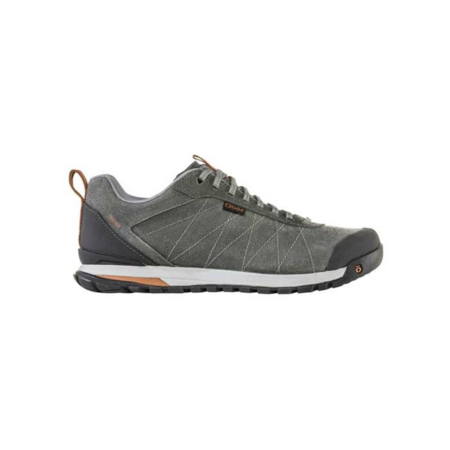 Men's Oboz Bozeman Low Leather Walking Shoes Grey | PC6821094