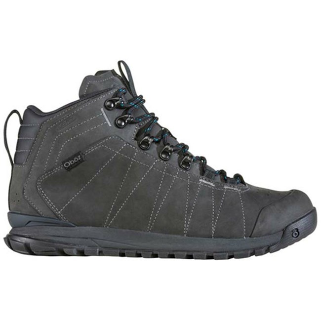 Men's Oboz Bozeman Mid Leather Waterproof Walking Shoes Grey | VH8502693