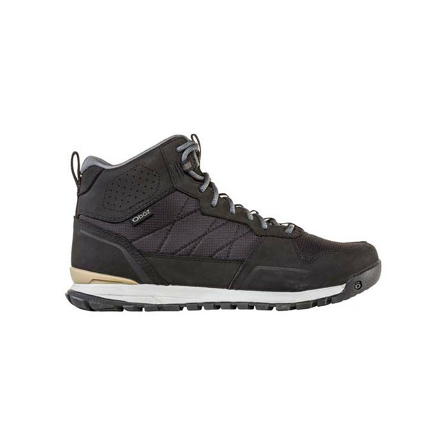 Men's Oboz Bozeman Mid Walking Shoes Black | VA5192673