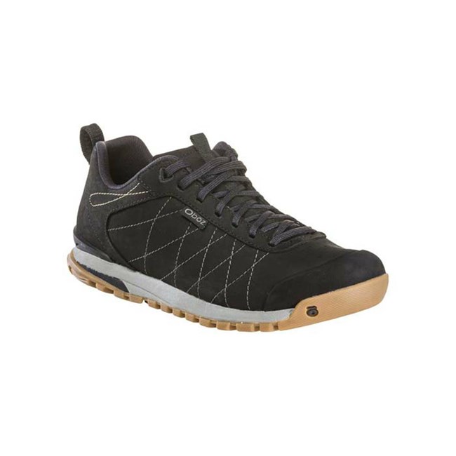 Women's Oboz Bozeman Low Leather Walking Shoes Black | HK4023578