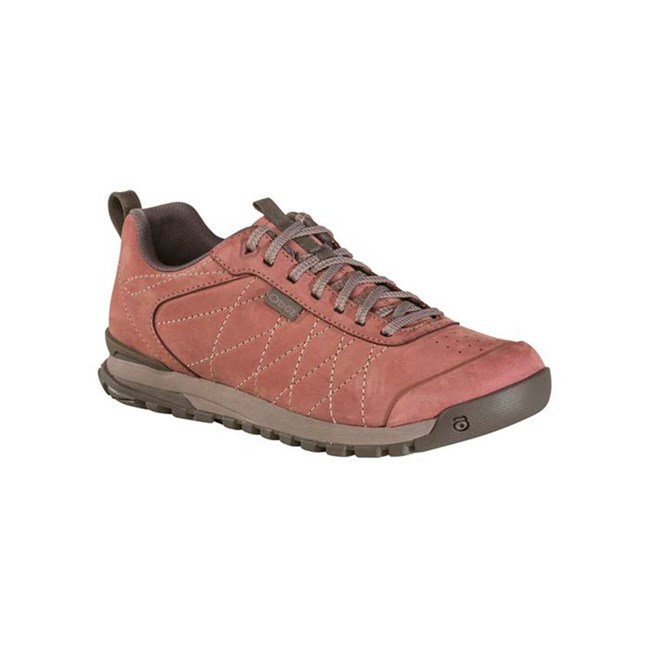 Women's Oboz Bozeman Low Leather Walking Shoes Pink | QD3506917