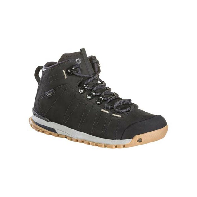 Women's Oboz Bozeman Mid Leather Walking Shoes Black | BO8506321