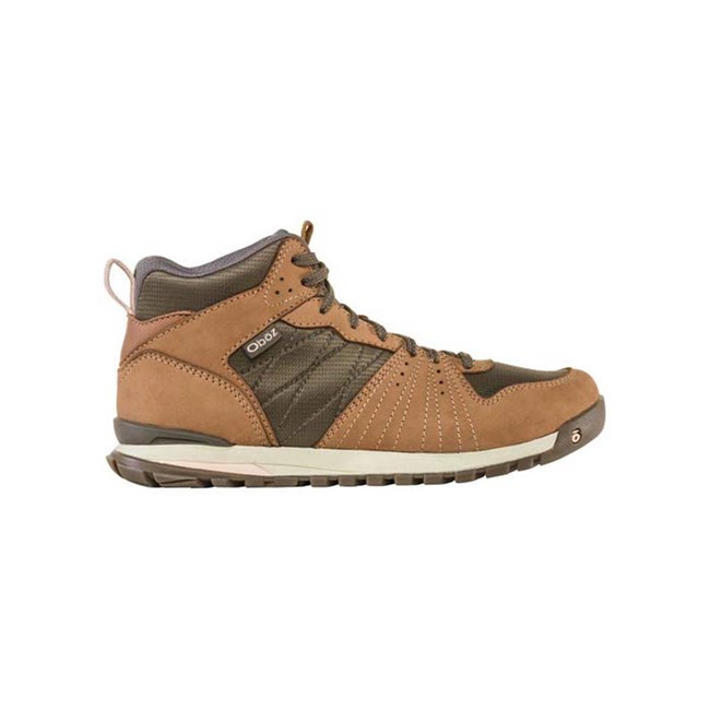 Women's Oboz Bozeman Mid Walking Shoes Khaki | TY7135089