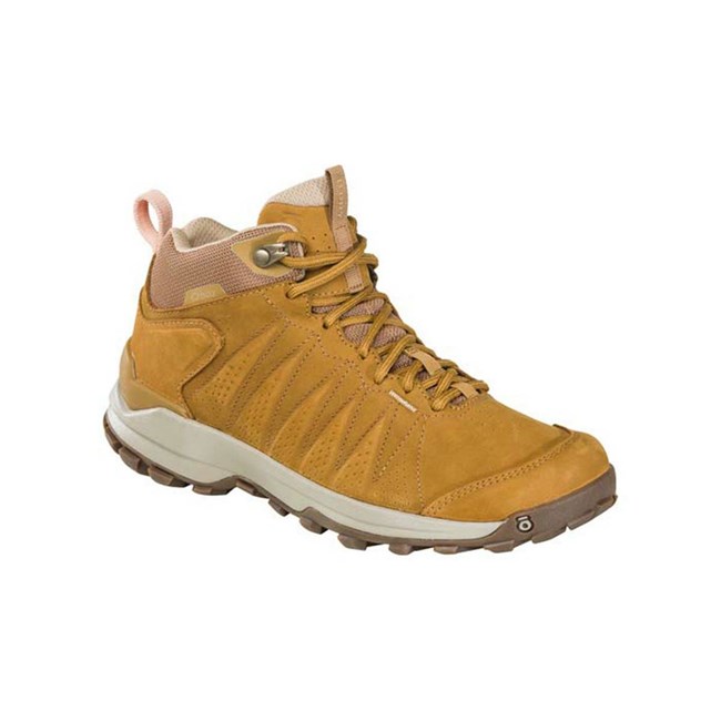 Women's Oboz Sypes Mid Leather Waterproof Walking Shoes Yellow | DZ4305971